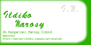ildiko marosy business card